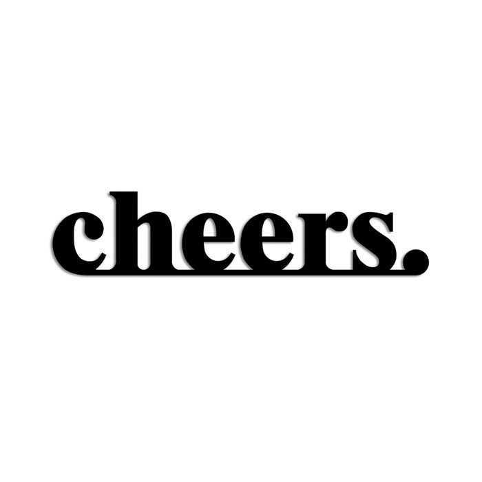 Wallity Cheers Escultura de pared de metal Negra